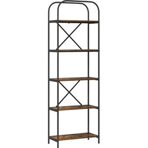 Bookshelf Smoked oak 60 x 30 x 183 cm Engineered wood vidaXL Bookshelf Smoked oak 60 x 30 x 183 cm Engineered wood vidaXL