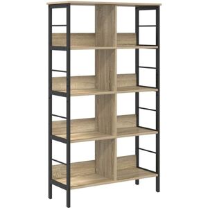 Bookshelf Sonoma Oak 82 x 32 x 144.5 cm Engineered Wood vidaXL Bookshelf Sonoma Oak 82 x 32 x 144.5 cm Engineered Wood vidaXL