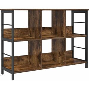 Bookshelf Smoked Oak 102 x 32 x 72.5 cm Engineered Wood vidaXL Bookshelf Smoked Oak 102 x 32 x 72.5 cm Engineered Wood vidaXL
