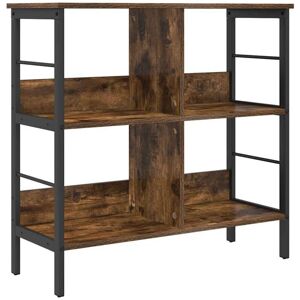 Bookshelf Smoked Oak 82 x 32 x 79 cm Engineered Wood vidaXL Bookshelf Smoked Oak 82 x 32 x 79 cm Engineered Wood vidaXL