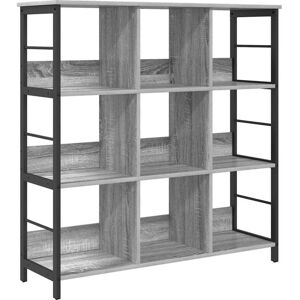 Bookshelf Grey Sonoma 102 x 32 x 104.5 cm Engineered Wood vidaXL Bookshelf Grey Sonoma 102 x 32 x 104.5 cm Engineered Wood vidaXL