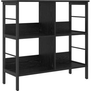 Bookshelf Black Oak 82 x 32 x 79 cm Engineered Wood vidaXL Bookshelf Black Oak 82 x 32 x 79 cm Engineered Wood vidaXL