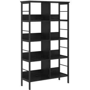Bookshelf Black Oak 82 x 32 x 144.5 cm Engineered Wood vidaXL Bookshelf Black Oak 82 x 32 x 144.5 cm Engineered Wood vidaXL