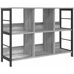 Bookshelf Grey Sonoma 102 x 32 x 72.5 cm Engineered Wood vidaXL Bookshelf Grey Sonoma 102 x 32 x 72.5 cm Engineered Wood vidaXL
