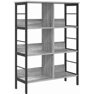 Bookshelf Grey Sonoma 82 x 32 x 112 cm Engineered Wood vidaXL Bookshelf Grey Sonoma 82 x 32 x 112 cm Engineered Wood vidaXL