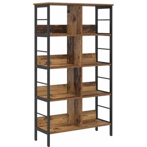 Bookshelf Old Wood 82 x 32 x 144.5 cm Engineered Wood vidaXL Bookshelf Old Wood 82 x 32 x 144.5 cm Engineered Wood vidaXL