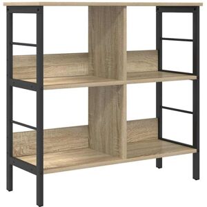 Bookshelf Sonoma Oak 82 x 32 x 79 cm Engineered Wood vidaXL Bookshelf Sonoma Oak 82 x 32 x 79 cm Engineered Wood vidaXL