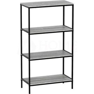 Home Discount - Brooklyn 4 Tier Bookcase Wooden Shelving Storage Display Shelves Wood Unit Stand, Grey Home Discount - Brooklyn 4 Tier Bookcase Wooden Shelving Storage Display Shelves Wood Unit Stand, Grey