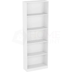 Home Discount - Cambridge 5 Tier Extra Large Bookcase Shelving Storage Unit, White Home Discount - Cambridge 5 Tier Extra Large Bookcase Shelving Storage Unit, White
