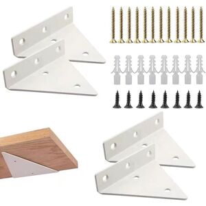 CCYKXA (4pcs White) Triangle Shelf Bracket Floating Shelf Angle Wall Shelf Bracket Invisible Wall Shelf Bracket Metal Fixed Floating Triangle with CCYKXA (4pcs White) Triangle Shelf Bracket Floating Shelf Angle Wall Shelf Bracket Invisible Wall Shelf Bracket Metal Fixed Floating Triangle with