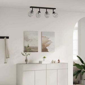 vidaXL Black, Transparent Metal, Glass Adjustable Ceiling Light - Deckenleuchte vidaXL Black, Transparent Metal, Glass Adjustable Ceiling Light - Deckenleuchte