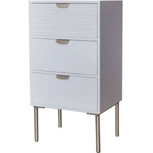 Chest of Drawer - Wood - L30 x W40 x H75 cm - White Chest of Drawer - Wood - L30 x W40 x H75 cm - White