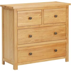 Chest of Drawers 80x35x75 cm Solid Oak Wood vidaXL Chest of Drawers 80x35x75 cm Solid Oak Wood vidaXL