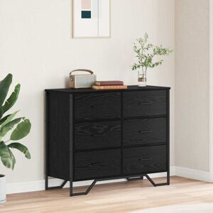 Chest of Drawers Black oak 91 x 35.5 x 74.5 cm Engineered wood Vidaxl Chest of Drawers Black oak 91 x 35.5 x 74.5 cm Engineered wood Vidaxl
