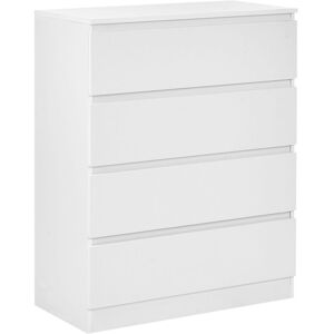 BELIANI Chest of Drawers Storage Cabinet Sideboard 4 Drawers Particle Board Scandinavian Style White Winnipeg BELIANI Chest of Drawers Storage Cabinet Sideboard 4 Drawers Particle Board Scandinavian Style White Winnipeg