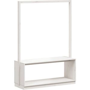 vidaXL 189736 White Clothes Rack with Shoe Storage - Clothes Rack vidaXL 189736 White Clothes Rack with Shoe Storage - Clothes Rack