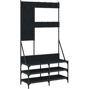 Clothes Rack with Shoe Storage Black 100x40x184 cm Vidaxl Clothes Rack with Shoe Storage Black 100x40x184 cm Vidaxl