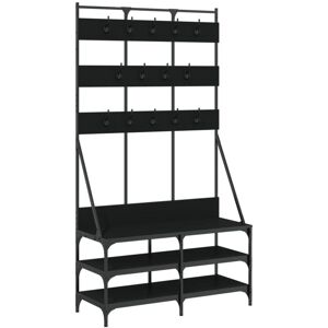 Clothes Rack with Shoe Storage Black 100x40x184 cm Vidaxl Clothes Rack with Shoe Storage Black 100x40x184 cm Vidaxl