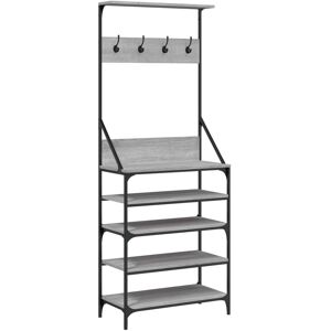 Vidaxl - Clothes Rack with Shoe Storage Grey Sonoma 70x34x184 cm Vidaxl - Clothes Rack with Shoe Storage Grey Sonoma 70x34x184 cm