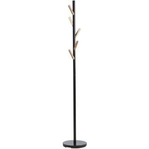 Beliani - Modern Black Standing Coat Rack Metal and Wood Albin Beliani - Modern Black Standing Coat Rack Metal and Wood Albin