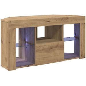 Corner LED TV Cabinet Wall-mounted Artisan Oak 108 x 40 x 50 cm vidaXL Corner LED TV Cabinet Wall-mounted Artisan Oak 108 x 40 x 50 cm vidaXL