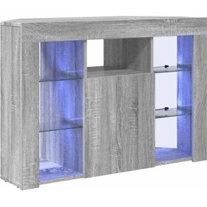 Corner LED TV Cabinet Wall-mounted Grey Sonoma 106 x 40 x 68 cm vidaXL Corner LED TV Cabinet Wall-mounted Grey Sonoma 106 x 40 x 68 cm vidaXL