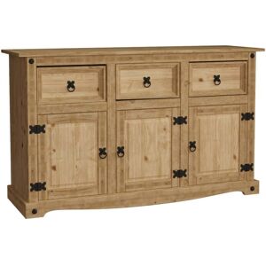 HOME DISCOUNT Corona Solid Pine Sideboard 3 Door 3 Drawer Cabinet Cupboard Storage HOME DISCOUNT Corona Solid Pine Sideboard 3 Door 3 Drawer Cabinet Cupboard Storage