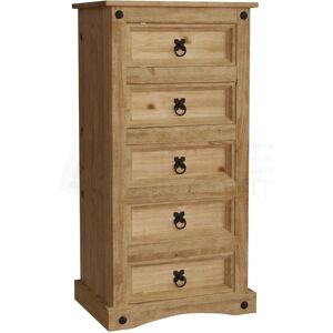 Home Discount - Corona 5 Drawer Narrow Chest of Drawer Solid Pine Bedroom Storage Furniture Home Discount - Corona 5 Drawer Narrow Chest of Drawer Solid Pine Bedroom Storage Furniture