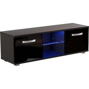 Home Discount - Cosmo led tv Cabinet Stand 2 Door Modern High Gloss Cabinet Unit, 120cm, Black Home Discount - Cosmo led tv Cabinet Stand 2 Door Modern High Gloss Cabinet Unit, 120cm, Black