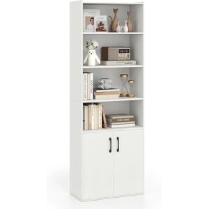 Costway - 178 cm Bookcase 6-tier Modern Style Storage Cabinet-White Costway - 178 cm Bookcase 6-tier Modern Style Storage Cabinet-White