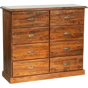 BISCOTTINI Country-style solid lime wood, walnut finish W116xDP41xH100 cm sized drawer unit. Made in Italy BISCOTTINI Country-style solid lime wood, walnut finish W116xDP41xH100 cm sized drawer unit. Made in Italy