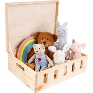CREATIVE DECO Wooden Toy Storage Chest Box 40 x 30 x 14 cm CREATIVE DECO Wooden Toy Storage Chest Box 40 x 30 x 14 cm