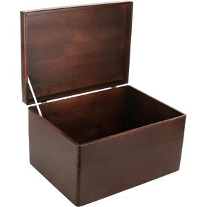 CREATIVE DECO Wooden Storage Box with Lid 40 x 30 x 24 cm - Brown CREATIVE DECO Wooden Storage Box with Lid 40 x 30 x 24 cm - Brown