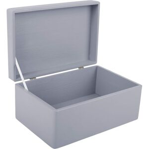 CREATIVE DECO Wooden Storage Box with Lid 30 x 20 x 14 cm - Grey CREATIVE DECO Wooden Storage Box with Lid 30 x 20 x 14 cm - Grey