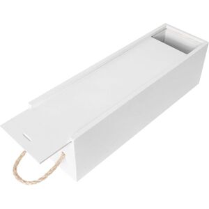 CREATIVE DECO Wooden Wine Box for 1 Bottle 36 x 11 x 9.8 cm – White CREATIVE DECO Wooden Wine Box for 1 Bottle 36 x 11 x 9.8 cm – White
