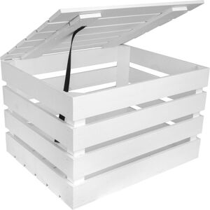 White Creative Vintage Wooden Storage Chest - Storage Chest White Creative Vintage Wooden Storage Chest - Storage Chest