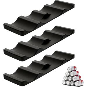 Csparkv - 3 Pack Refrigerator Bottle Holder Non-Slip Stackable Foldable Bottle Rack for Storage Beer Beverage Mineral Water (Black) Csparkv - 3 Pack Refrigerator Bottle Holder Non-Slip Stackable Foldable Bottle Rack for Storage Beer Beverage Mineral Water (Black)