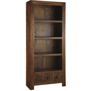Dakota Large Bookcase - Mango Wood - L30 x W75 x H175 cm - Dark Finish Dakota Large Bookcase - Mango Wood - L30 x W75 x H175 cm - Dark Finish