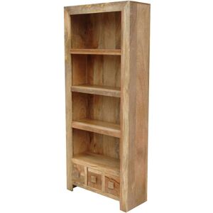 Dakota Large Bookcase - Mango Wood - L30 x W75 x H175 cm - Light Finish Dakota Large Bookcase - Mango Wood - L30 x W75 x H175 cm - Light Finish