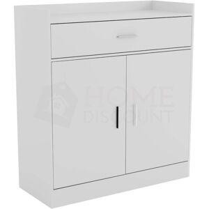 Home Discount - Dalby Shoe Cabinet 2 Door 1 Drawer Hallway Storage Cupboard Stand, White Home Discount - Dalby Shoe Cabinet 2 Door 1 Drawer Hallway Storage Cupboard Stand, White