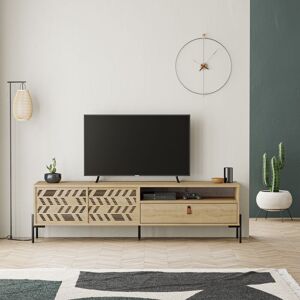 Decortie - Dionysos Modern tv Stand Multimedia Centre tv Unit With Storage Cabinet 170cm - Oak - Oak Decortie - Dionysos Modern tv Stand Multimedia Centre tv Unit With Storage Cabinet 170cm - Oak - Oak