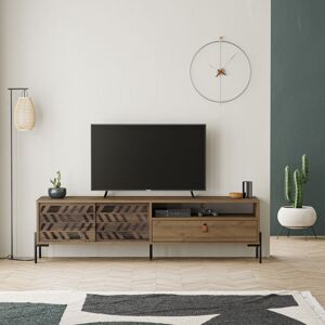 Venprodin - Decortie Dionysos Modern tv Stand Multimedia Centre tv Unit With Storage Cabinet 170cm - Oak Effect - Oak Effect Venprodin - Decortie Dionysos Modern tv Stand Multimedia Centre tv Unit With Storage Cabinet 170cm - Oak Effect - Oak Effect