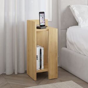Decortie Elos Modern Bedside Table Left Module - Oak / Oak Decortie Elos Modern Bedside Table Left Module - Oak / Oak