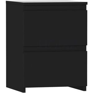 Home Discount - Denver 2 Drawer Bedside Table Cabinet Chest Nightstand Bedroom Furniture, Black Home Discount - Denver 2 Drawer Bedside Table Cabinet Chest Nightstand Bedroom Furniture, Black