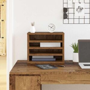 Vidaxl - Desk Organiser Old wood 36 x 26 x 29.5 cm Engineered wood Vidaxl - Desk Organiser Old wood 36 x 26 x 29.5 cm Engineered wood