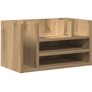 Desk Organiser Black oak 44.5 x 24 x 25 cm Engineered wood Vidaxl Desk Organiser Black oak 44.5 x 24 x 25 cm Engineered wood Vidaxl