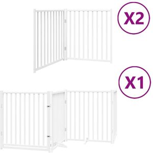 Dog Gate with Door Foldable 8 Panels White 640 cm Poplar Wood vidaXL Dog Gate with Door Foldable 8 Panels White 640 cm Poplar Wood vidaXL