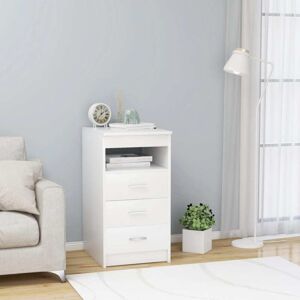 Drawer Cabinet White 40x50x76 cm Engineered Wood vidaXL Drawer Cabinet White 40x50x76 cm Engineered Wood vidaXL