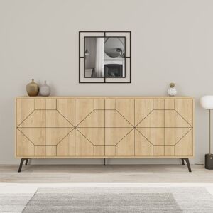 DECORTIE Dune Console Sideboard Display Unit 183 Oak - Oak DECORTIE Dune Console Sideboard Display Unit 183 Oak - Oak