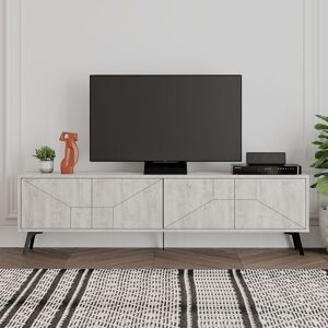 Decortie - Dune Modern tv Stand Multimedia Centre tv Unit Ancient White With Storage Cabinet 180cm - Ancient White Decortie - Dune Modern tv Stand Multimedia Centre tv Unit Ancient White With Storage Cabinet 180cm - Ancient White